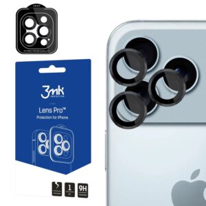 3mk Lens Protection Pro - Szkło na obiektyw aparatu iPhone 17 Pro / iPhone 17 Pro Max (Black)
