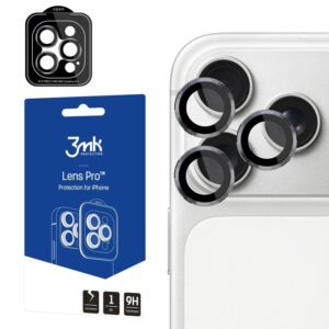 3mk Lens Protection Pro - Szkło na obiektyw aparatu iPhone 17 Pro / iPhone 17 Pro Max (Titanium Gray)
