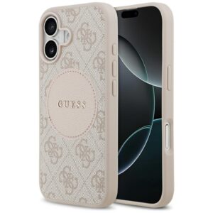 Guess 4G Circle Classic Logo MagSafe - Etui iPhone 17 (różowy)