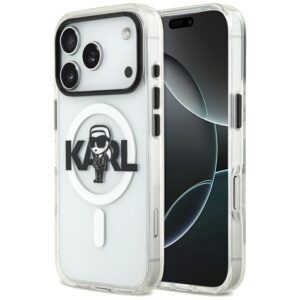 Karl Lagerfeld IML Karl Sketch Logo MagSafe - Etui iPhone 17 Pro (przezroczysty)