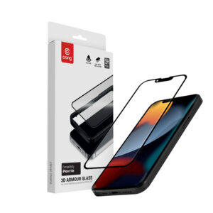 Crong 3D Armour Glass - Szkło hartowane iPhone 17e / 16e / 14 / 13 / 13 Pro + ramka instalacyjna