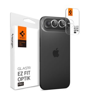 Spigen Optik Pro GLAS.TR EZ Fit Camera Protector 2-Pack - Szkło ochronne na obiektyw do iPhone Air (2 szt) (Silver)
