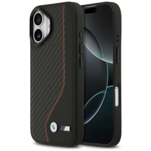 BMW M Carbon Line & Logo MagSafe - Etui iPhone 17 (czerwony)