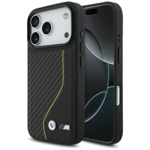 BMW M Carbon Line & Logo MagSafe - Etui iPhone 17 Pro (żółty)