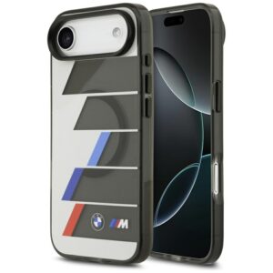 BMW M IML Metal Buttons Tricolor Lines MagSafe - Etui iPhone Air (antracyt)