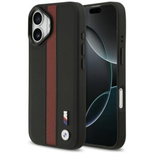 BMW M Perforated Stripe Logo MagSafe - Etui iPhone 17 (czerwony)