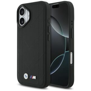 BMW M Quilted Logo MagSafe - Etui iPhone 17 (czarny)