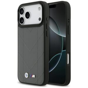 BMW M Quilted Logo MagSafe - Etui iPhone 17 Pro Max (antracyt)