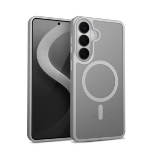 Crong Hybrid Matte Magnetic - Etui MagSafe Samsung Galaxy S26 (szary)