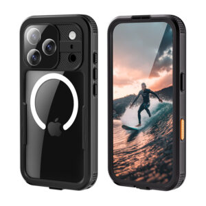 Crong Seal Cover - Wodoodporne etui IP68 do iPhone 18 Pro / 17 Pro (czarny)