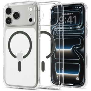 Spigen Ultra Hybrid Mag MagSafe - Etui do iPhone 18 Pro / 17 Pro (Clear/Graphite)