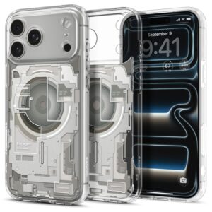 Spigen Ultra Hybrid Mag MagSafe - Etui do iPhone 18 Pro / 17 Pro (Zero One Natural Titanium)