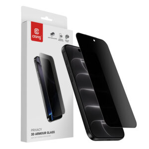 Crong Privacy 3D Armour Glass - Hartowane szkło prywatyzujące iPhone 18 Pro